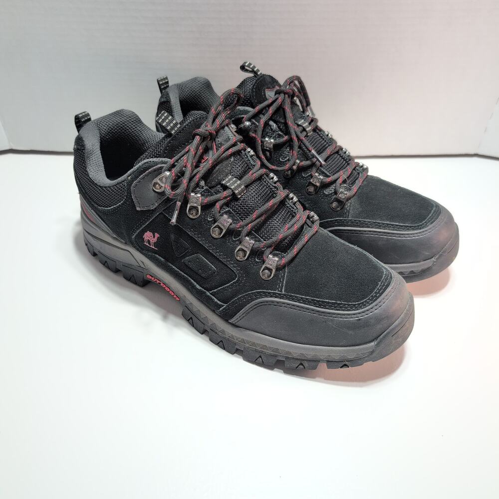 CAMEL CROWN Hiking Shoes Breathable Non-Slip Leather Low Cut Boots Men's 11.5